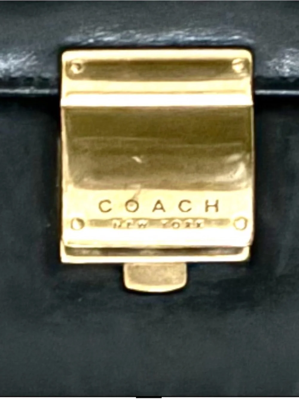 Coach Vintage Bridle Attaché Black Leather with Brass Lock